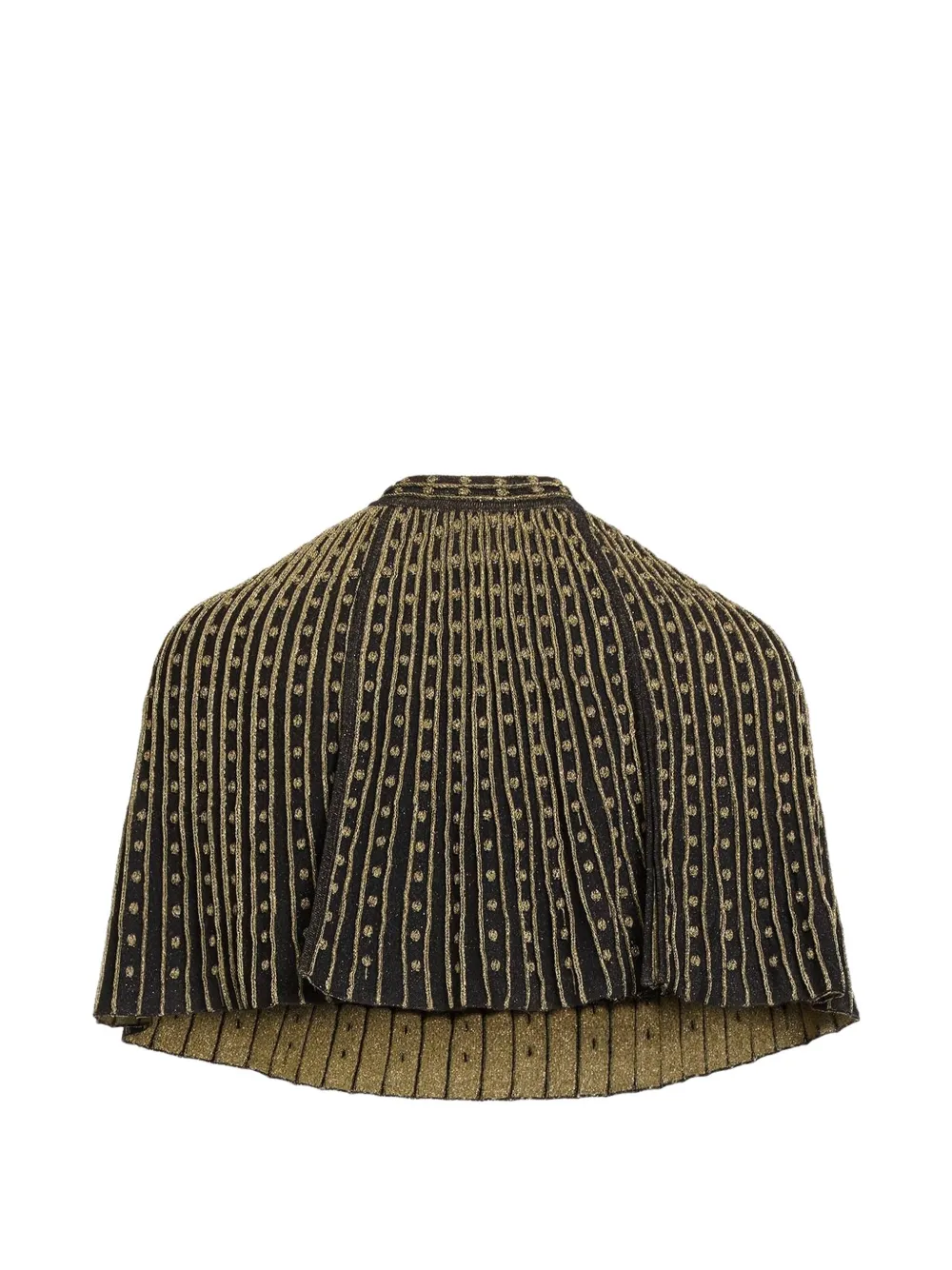 Elie Saab Poncho mit Stehkragen - Schwarz