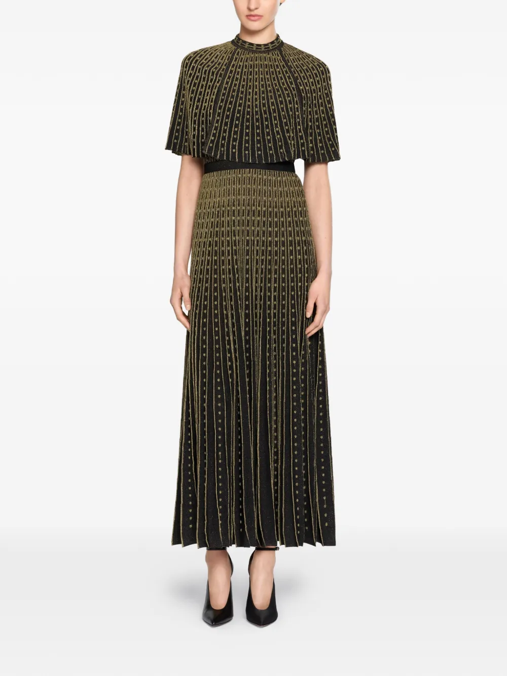Elie Saab Poncho met col Zwart