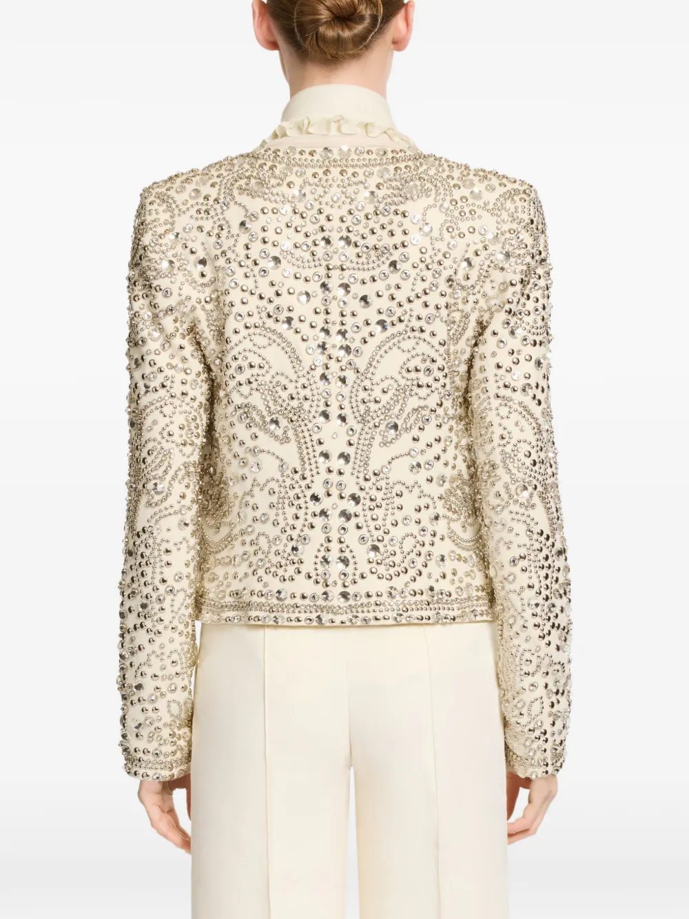 Elie Saab Jack verfraaid met kralen Beige