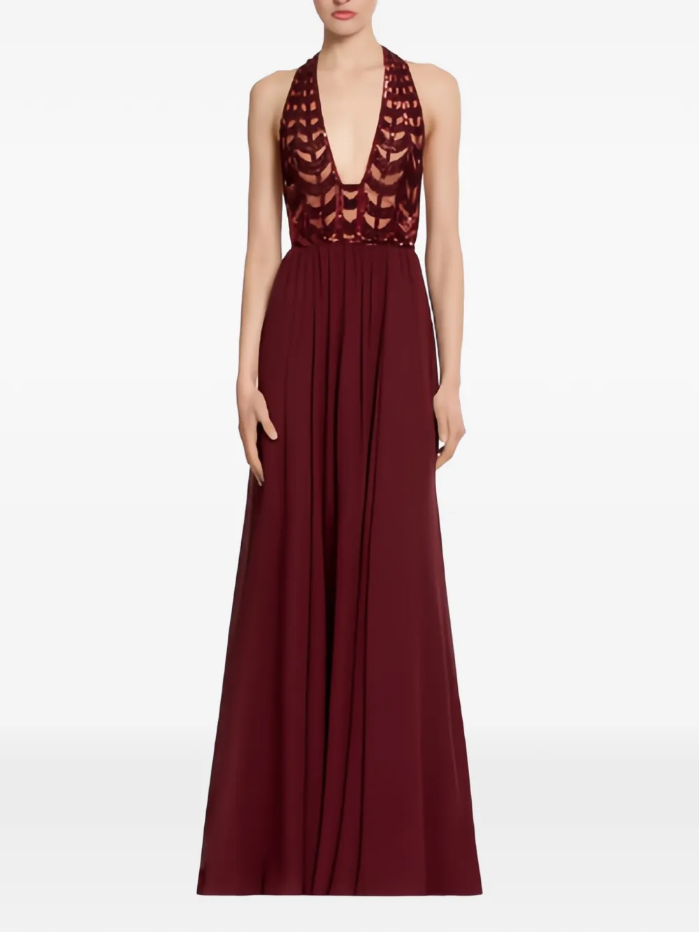 Elie Saab verfraaide jurk - Burgundy bliss