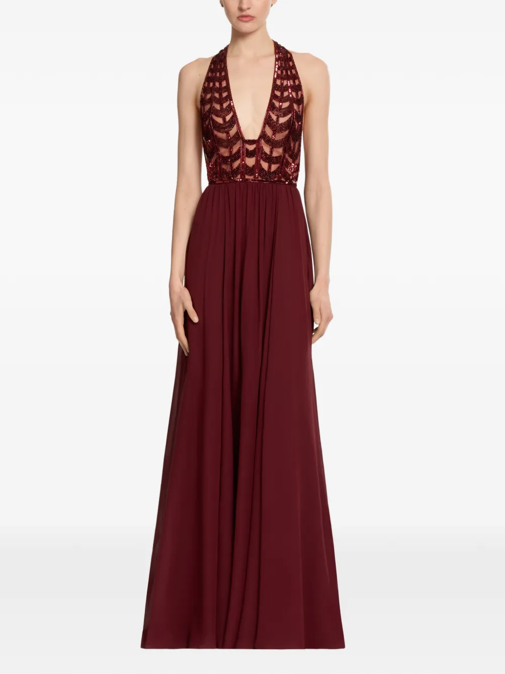  Elie Saab Robe Elie Saab à Ornements - Rouge 