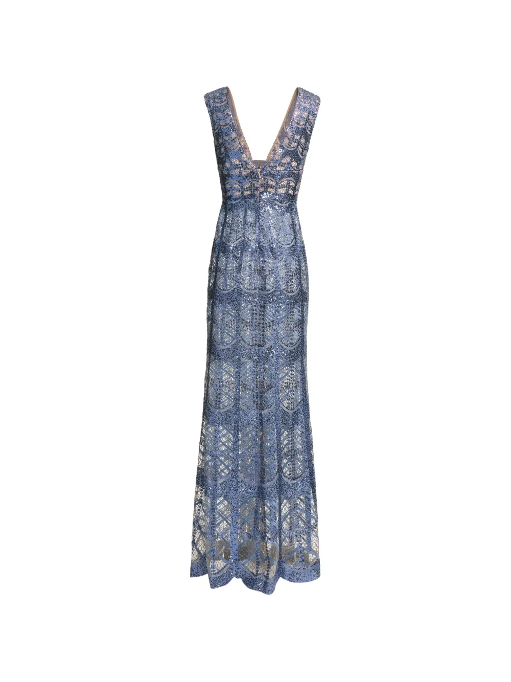 Elie Saab Maxi-jurk verfraaid met pailletten Blauw