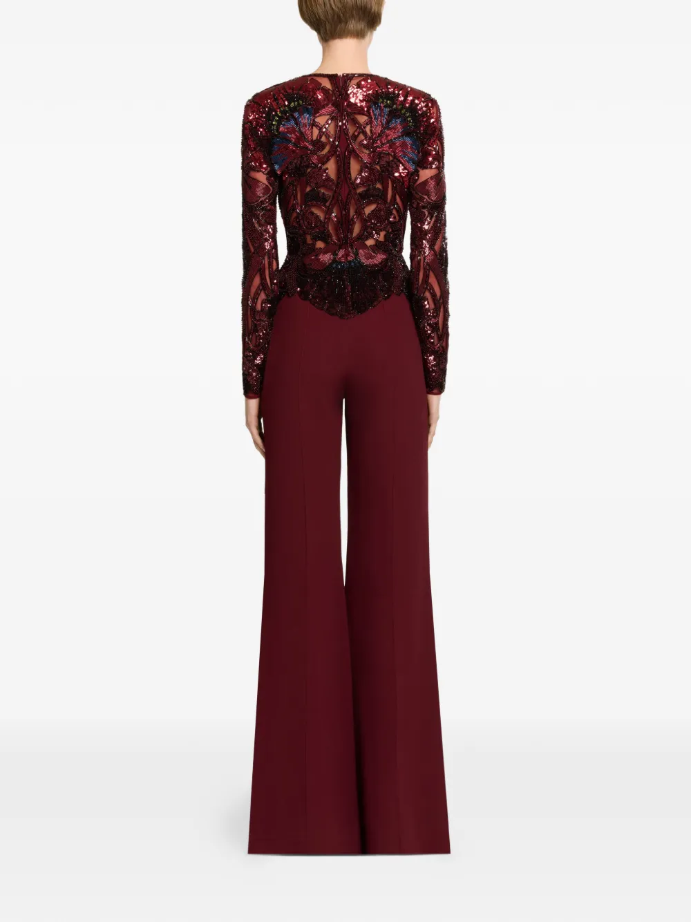 Elie Saab Jumpsuit met borduurwerk Rood