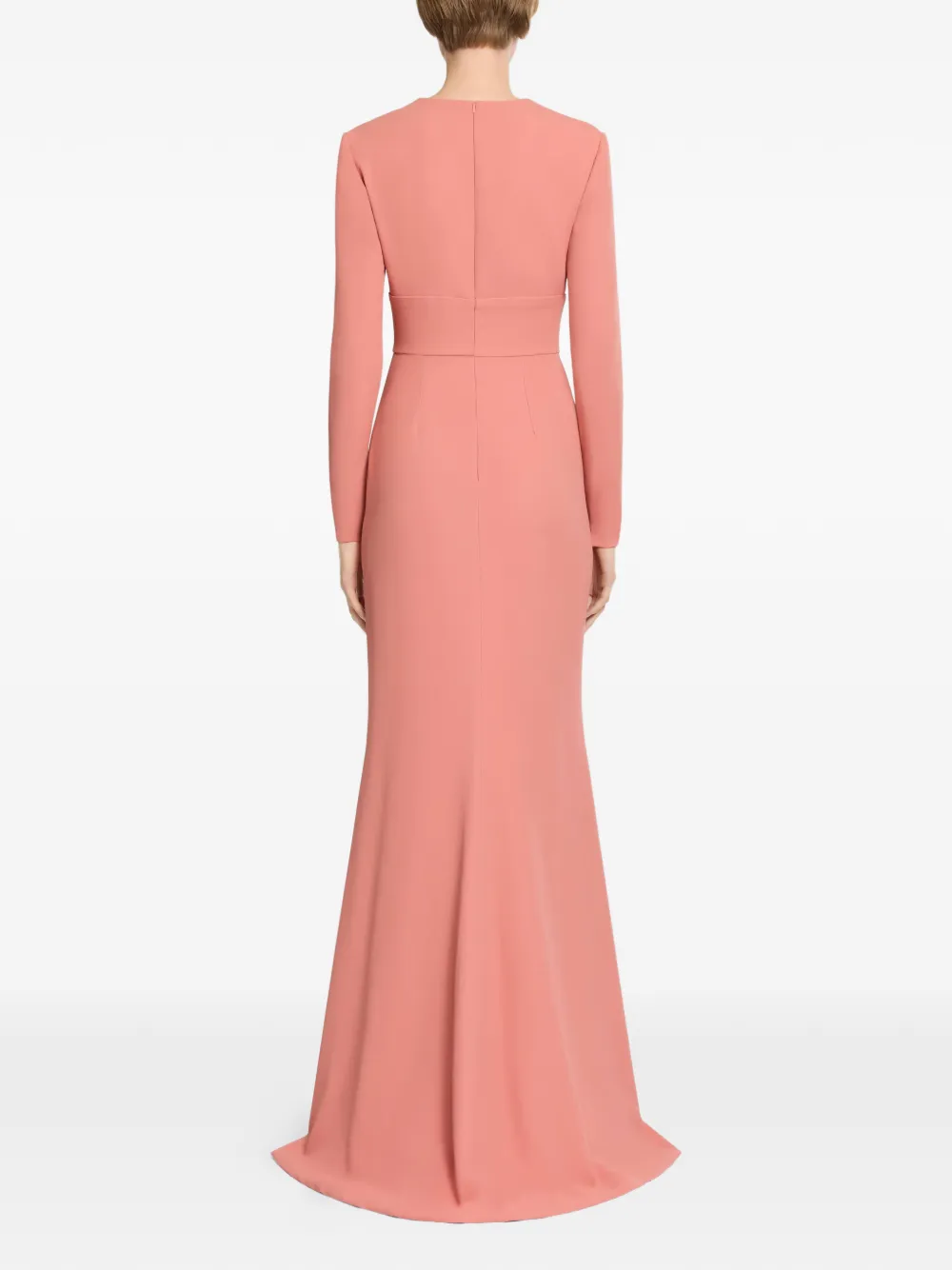 Elie Saab Maxi-jurk met strikdetail en V-hals Roze