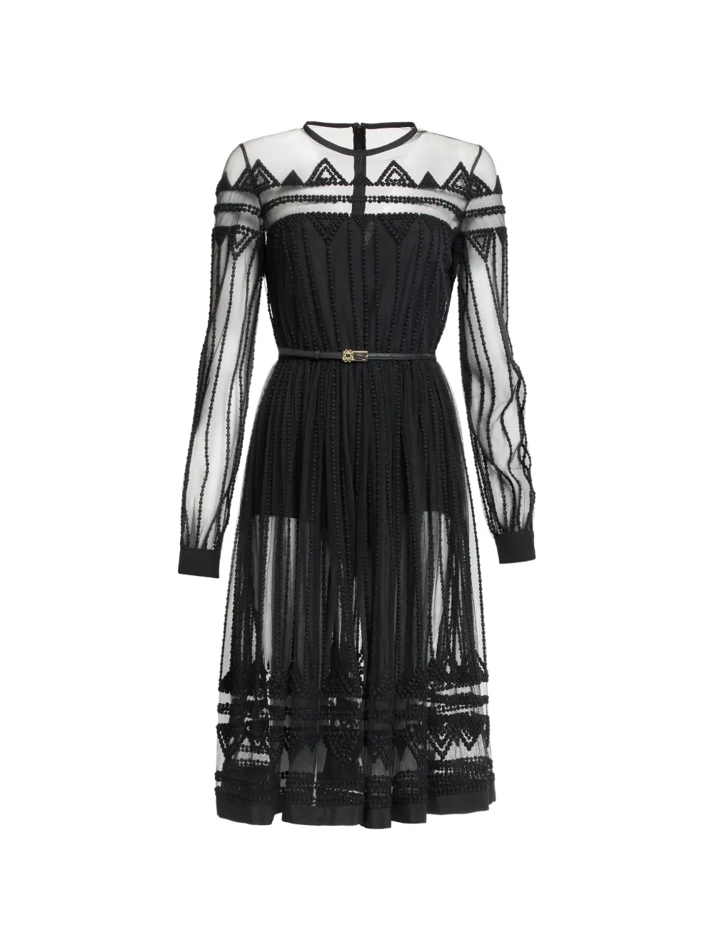 Elie Saab Abito midi con paillettes - Nero
