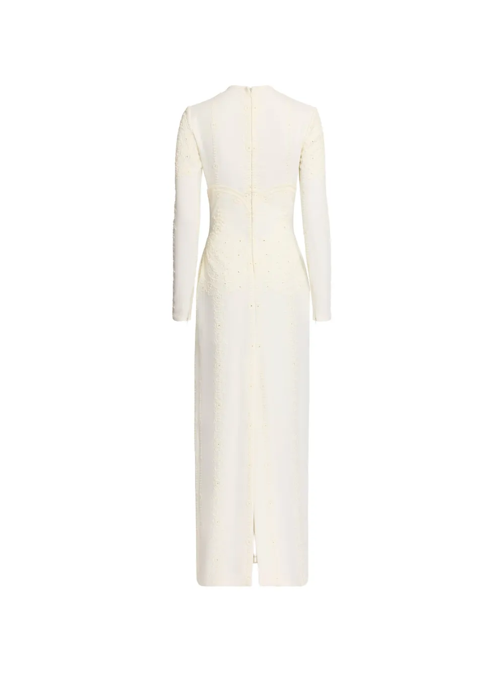 Elie Saab Maxi-jurk met lange mouwen Beige