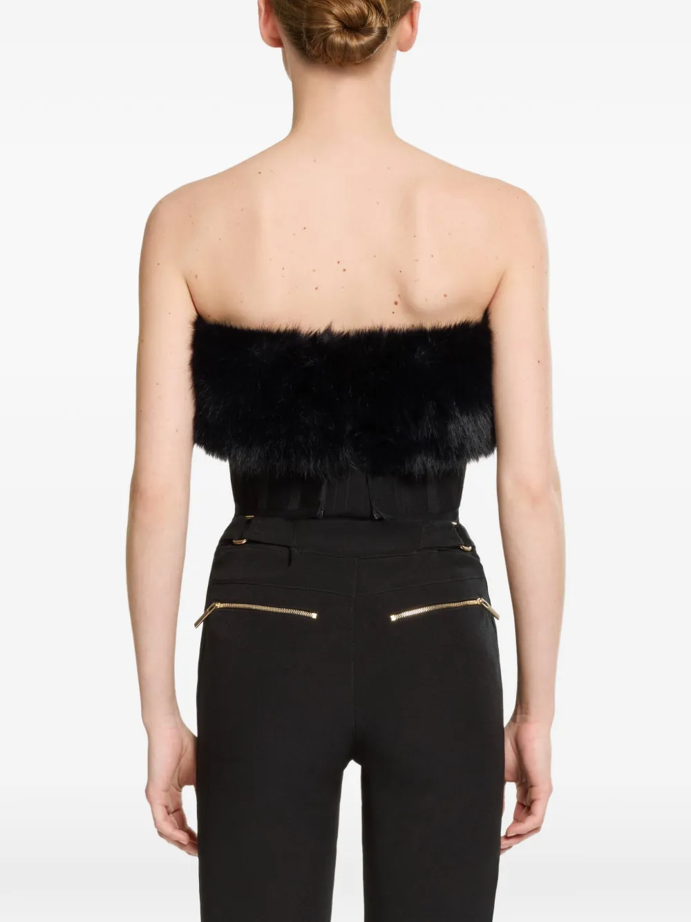 Elie Saab Strapless korset van kant Zwart