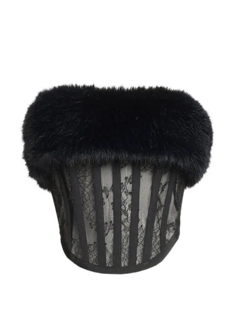Elie Saab strapless lace-fabric corset