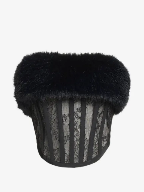 Elie Saab strapless lace-fabric corset