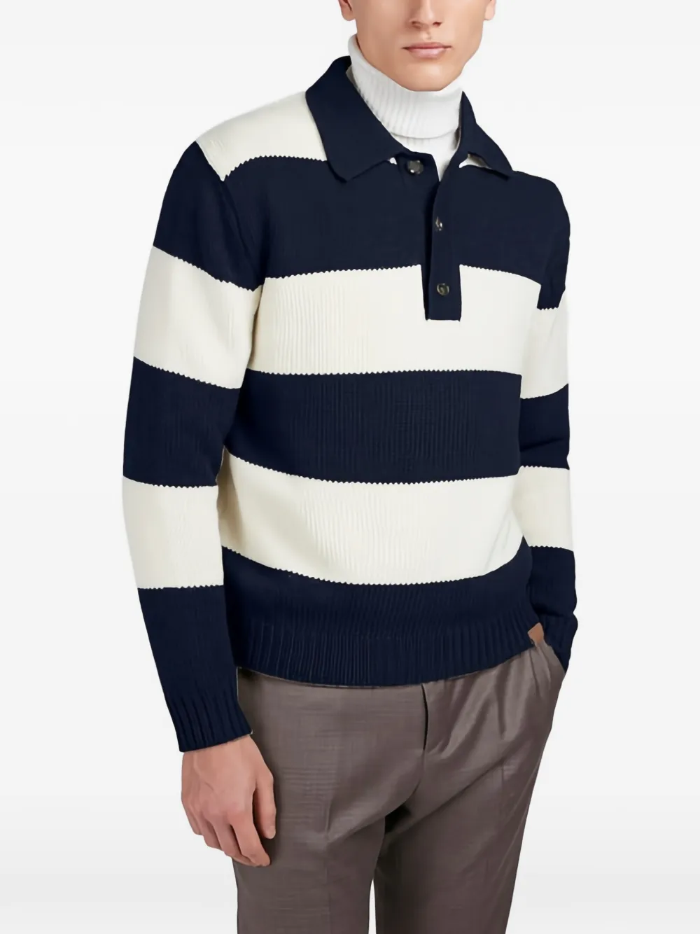 Paul & Shark striped polo shirt - Blauw