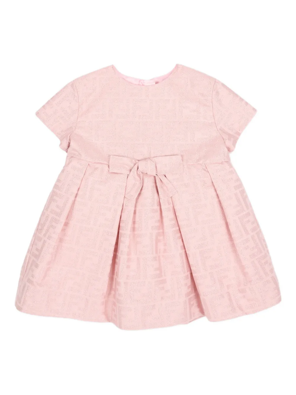Fendi Kids bow-detail patterned dress - Rosa