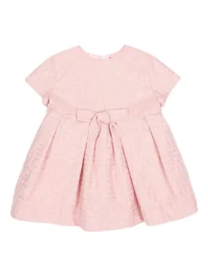 Fendi Kids ruffled-trim Collared Dress | Pink | FARFETCH