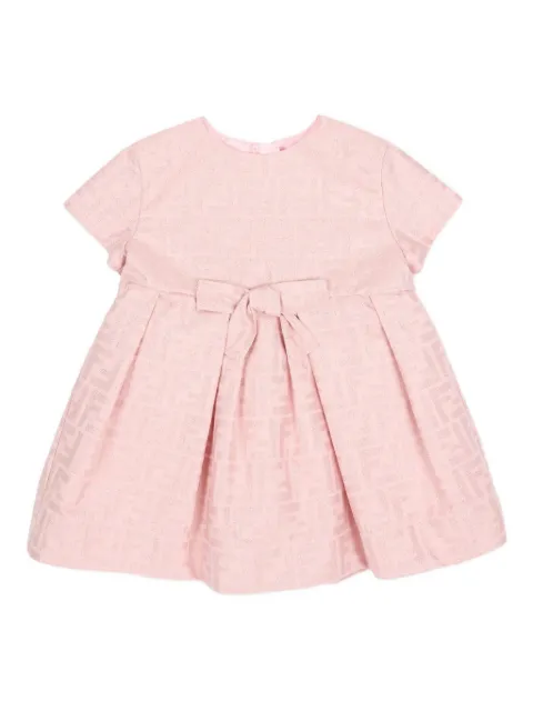 Fendi Kids Gemustertes Kleid mit Schleife