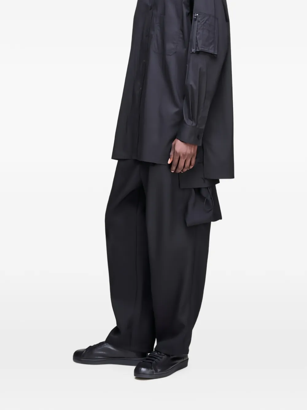 Y-3 Broek met elastische taille Zwart