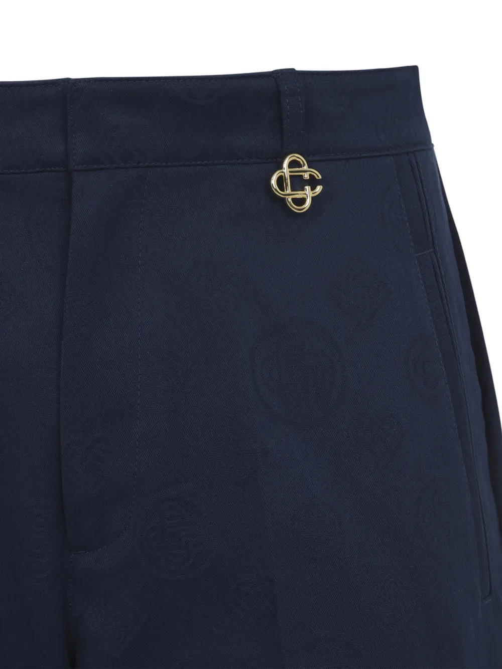 Casablanca Broek met monogram-print en bedel Blauw