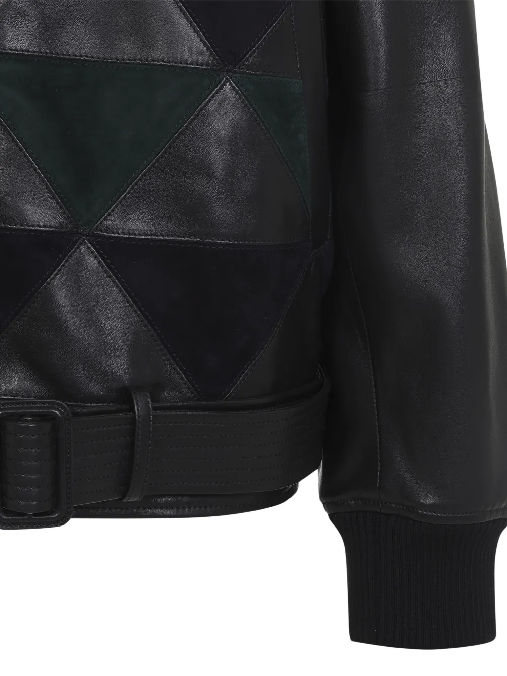 Lanvin Leren jack met geometrisch vlak Zwart