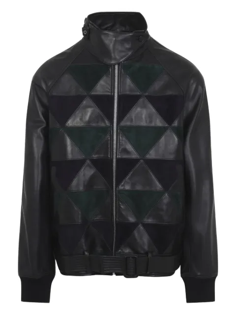Lanvin geometric-panel leather jacket