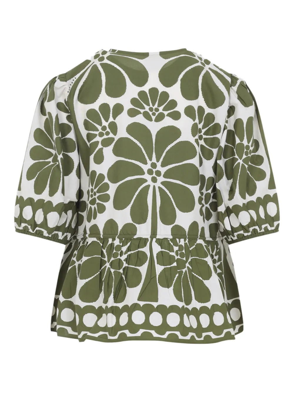 FARM Rio floral print buttoned top - Wit