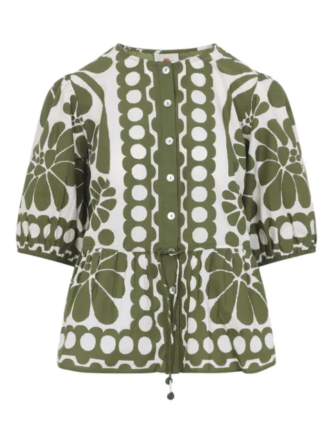 FARM Rio top con botones y estampado floral