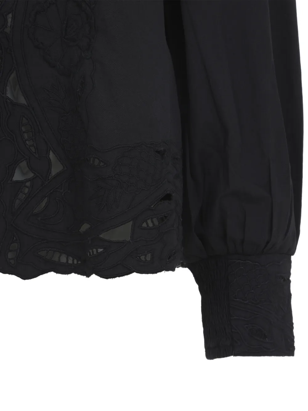 FARM Rio Gewelfde blouse met uitgesneden details Zwart
