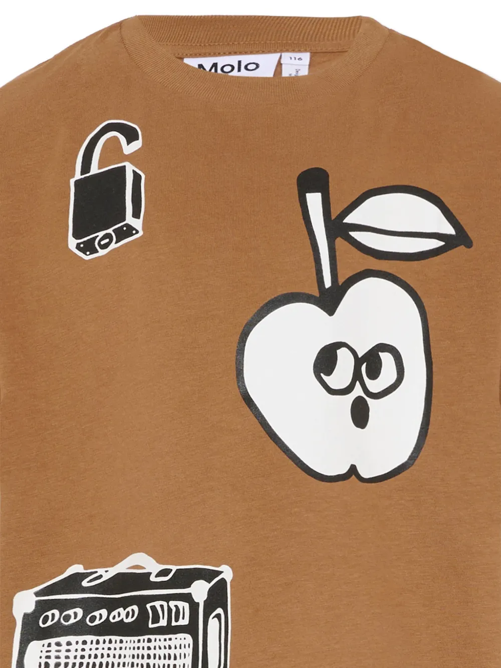 Molo Rodney T-shirt met print en korte mouwen Bruin