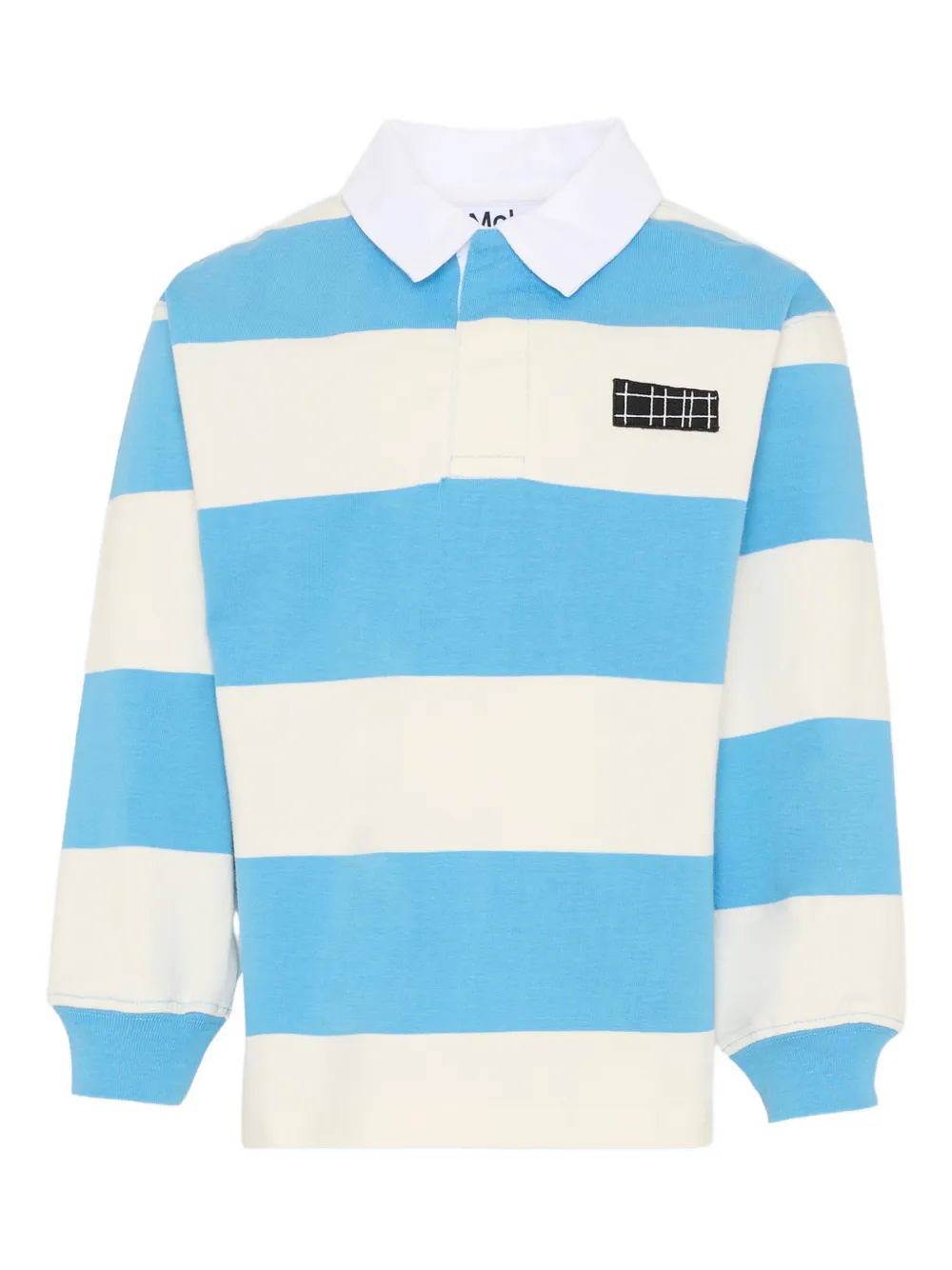 Molo Relz striped long-sleeve polo shirt - Blu