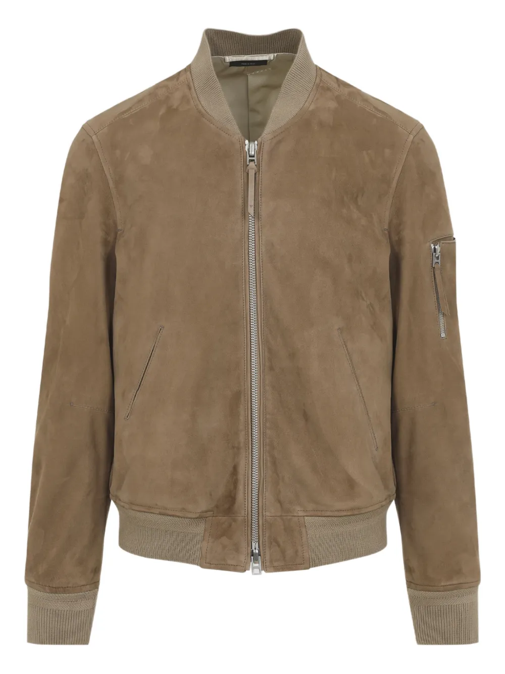 TOM FORD zip-up suede jacket - Marrone