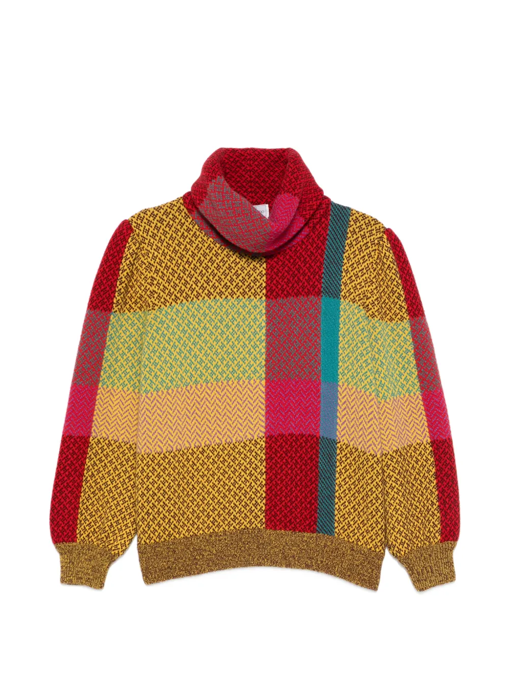 Pre-owned Valentino 1980s Roll-neck Wool Sweater In Yellow
