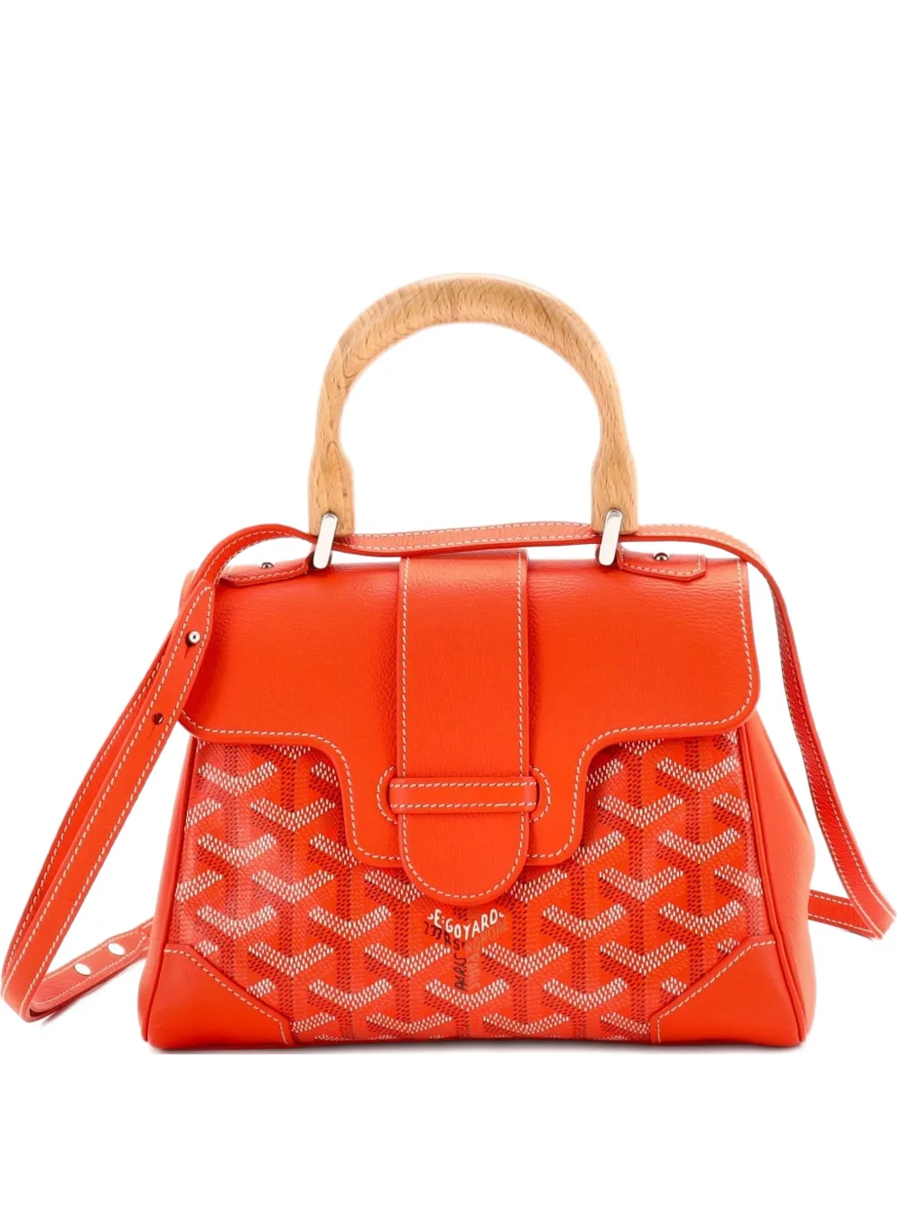 Goyard Pre-Owned Saigon Top Handle Bag Canvas mit Mini-Schultertasche - Orange