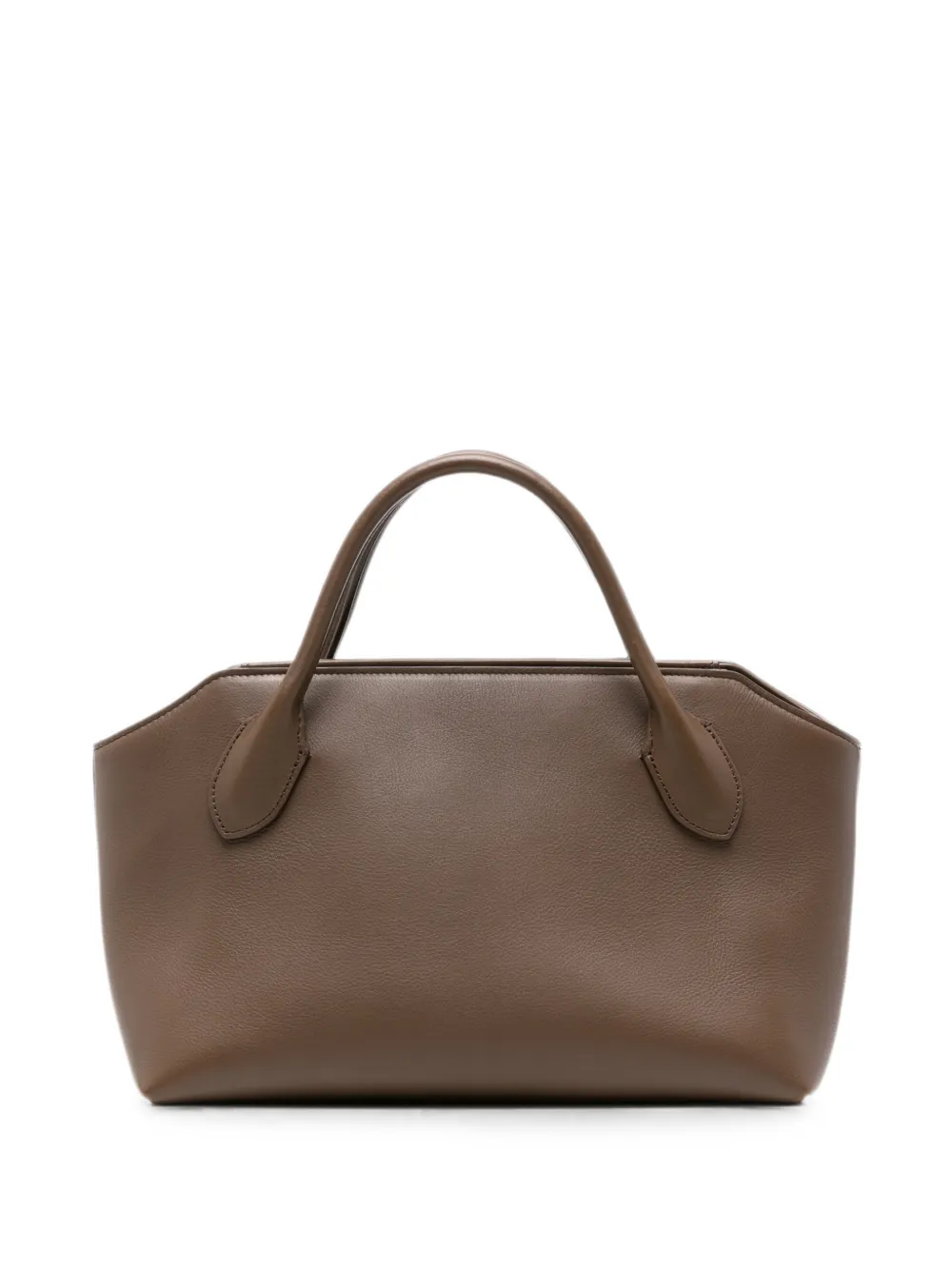 The Row Terrasse Bauletto leather tote bag - Marrone