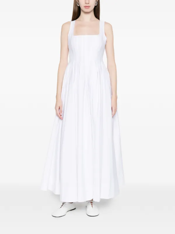 Sportmax Giro Square-neck Maxi Dress - White Sportmax Giro Square-neck Maxi Dress - White