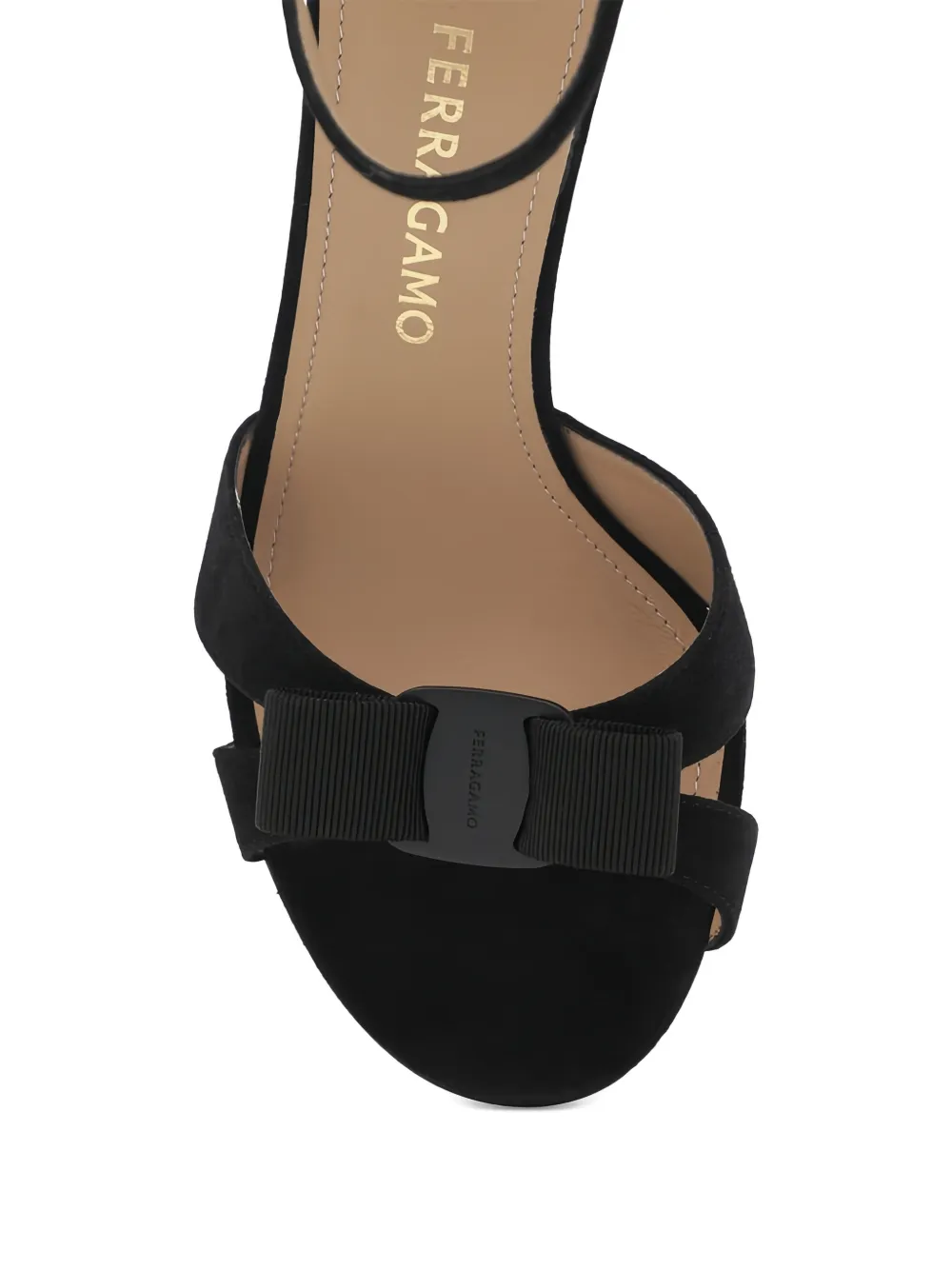 Ferragamo ribbon-detail sandals Zwart