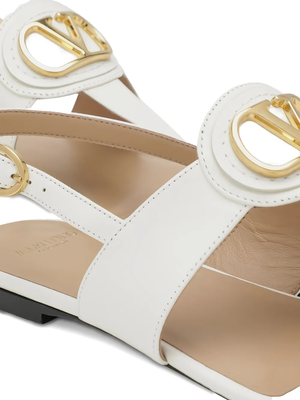 Valentino Garavani logo thong sandals Wit