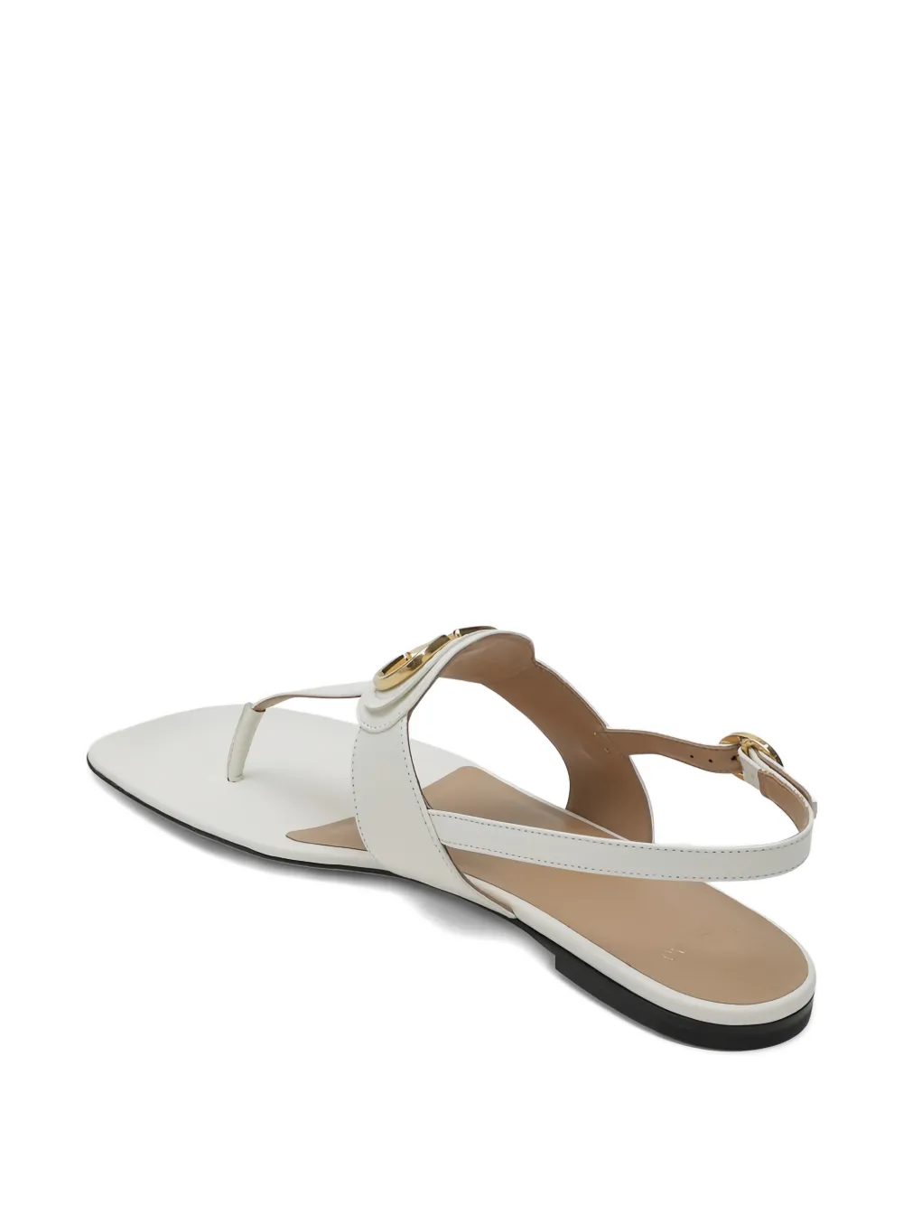 Valentino Garavani logo thong sandals Wit