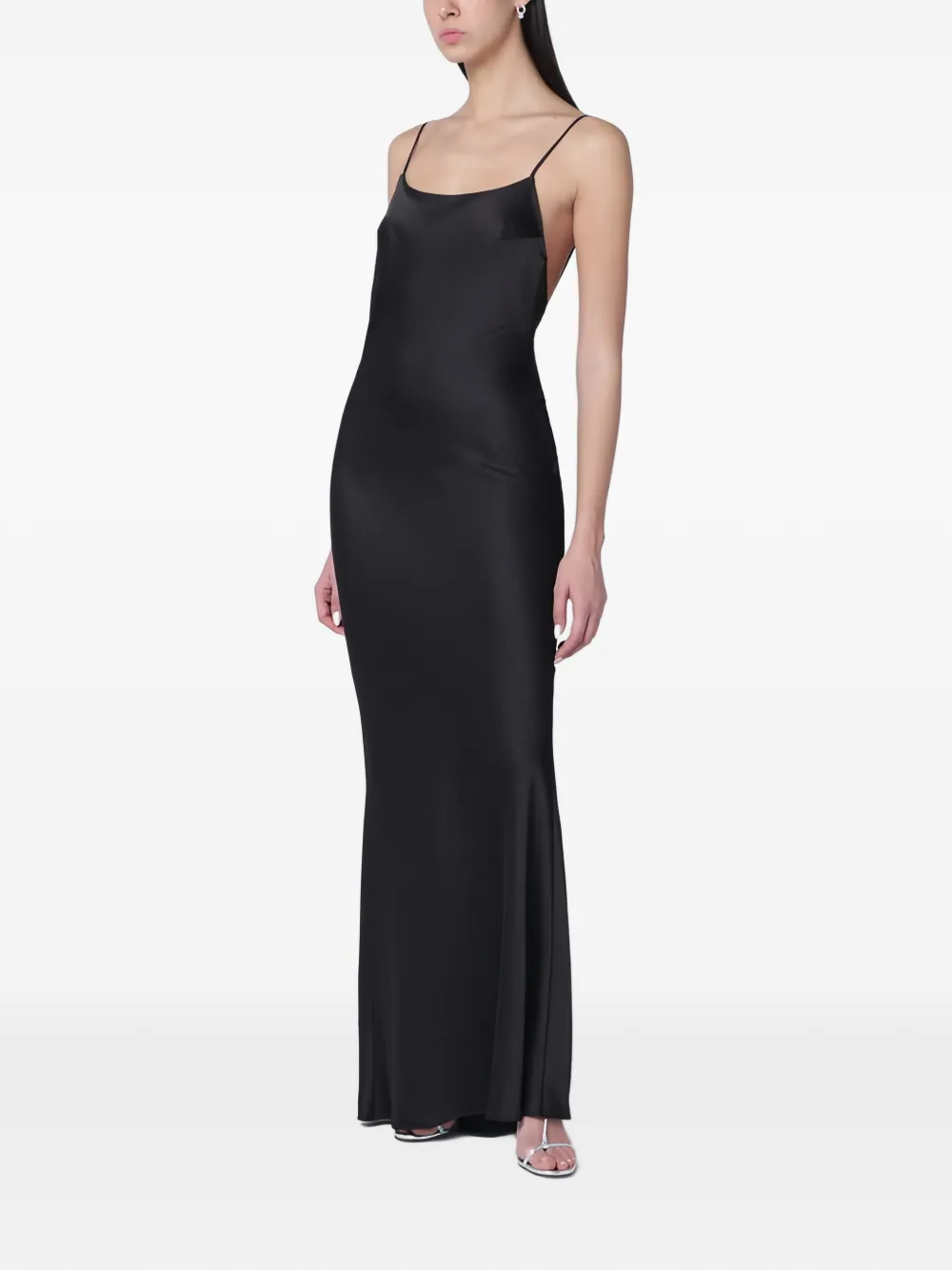 THE ANDAMANE Ninfea slip maxi dress - Black