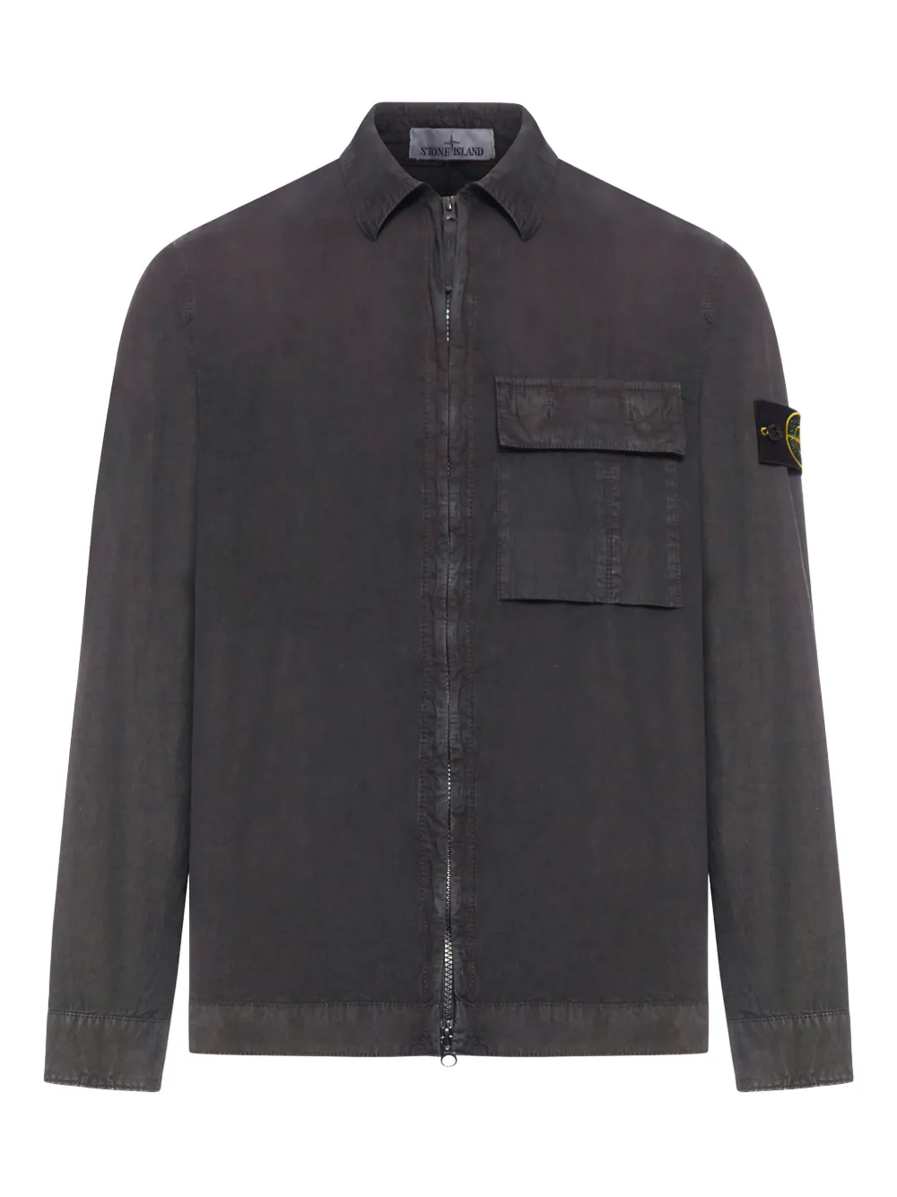 Stone Island zip-up pocket overshirt - Grigio