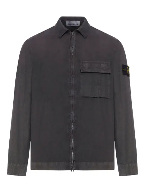 Stone Island sobrecamisa con bolsillo y cierre