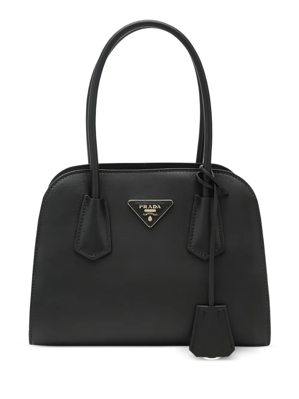 Prada Shopper mit Triangel-Logo - Schwarz