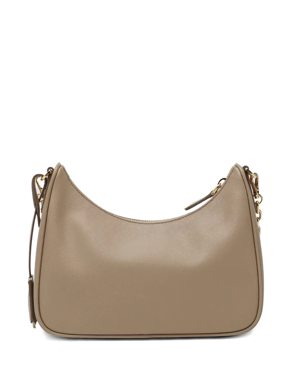 Prada Triangel crossbodytas met ketting Beige