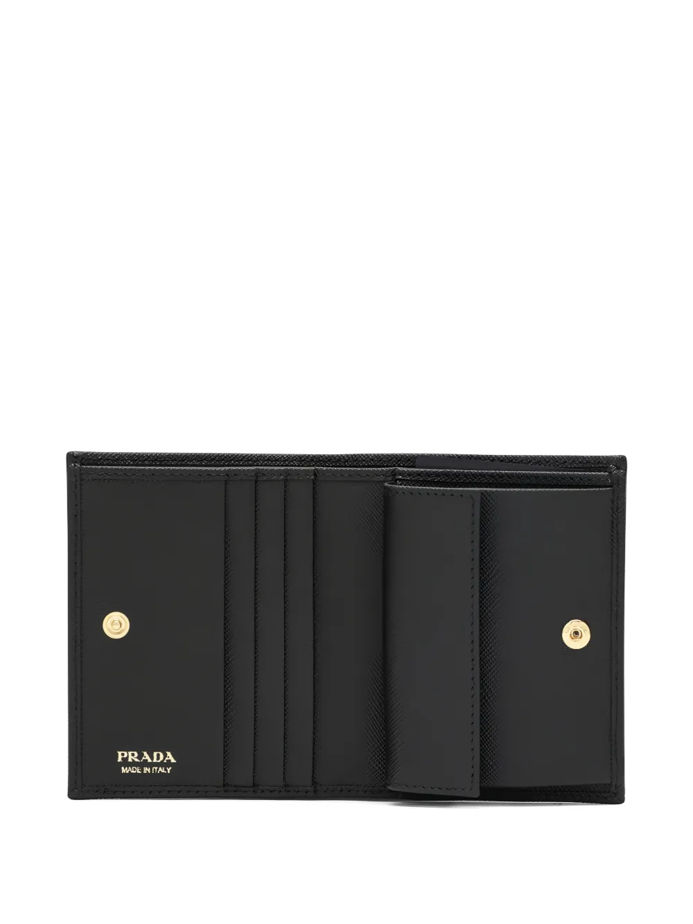  Prada Small Saffiano Leather Wallet - Black 