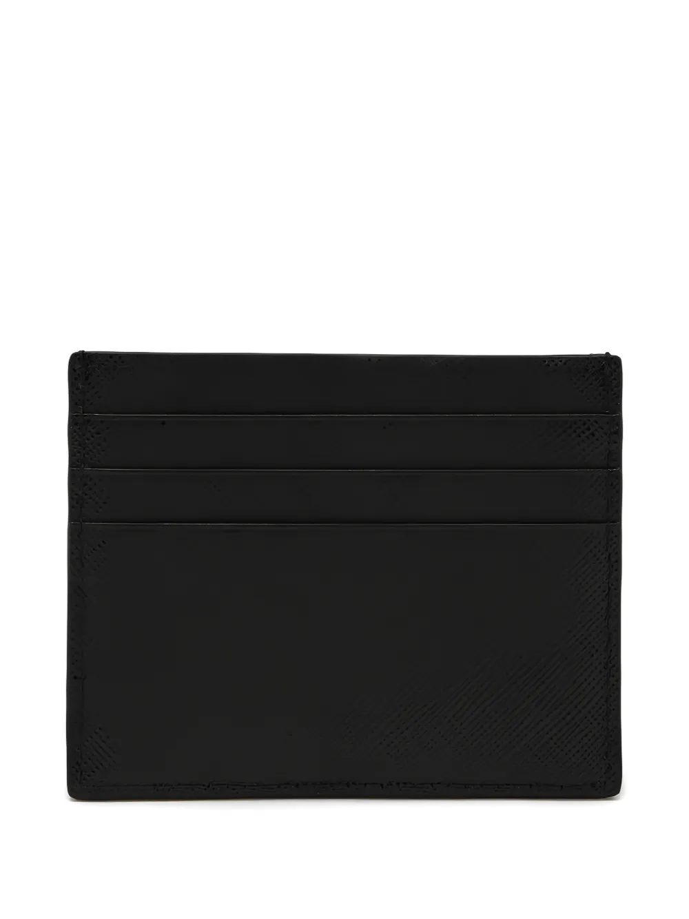 Prada logo-plaque card holder - Zwart