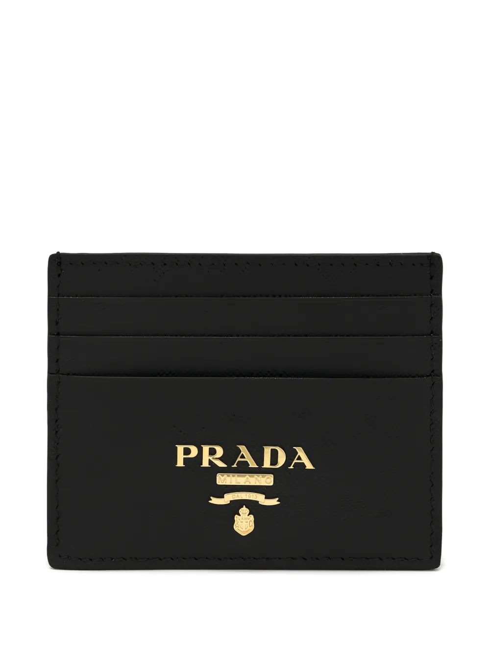 Prada Portacarte con applicazione logo - Nero