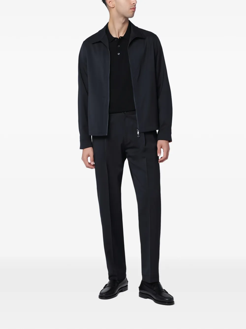Santaniello zip single-breasted suit - Zwart