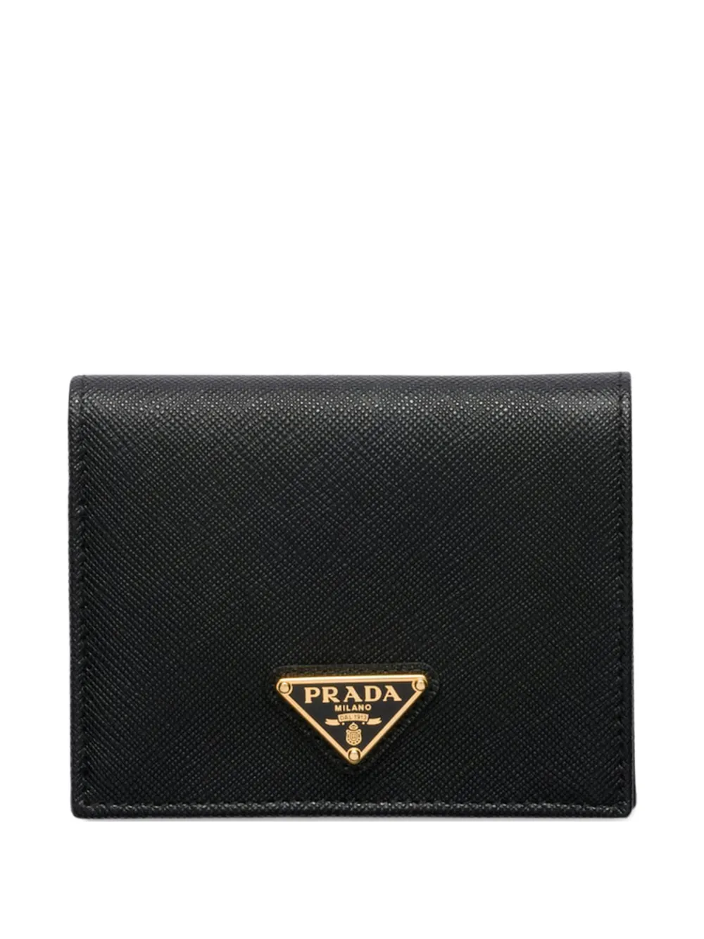 Prada triangle small wallet - Nero