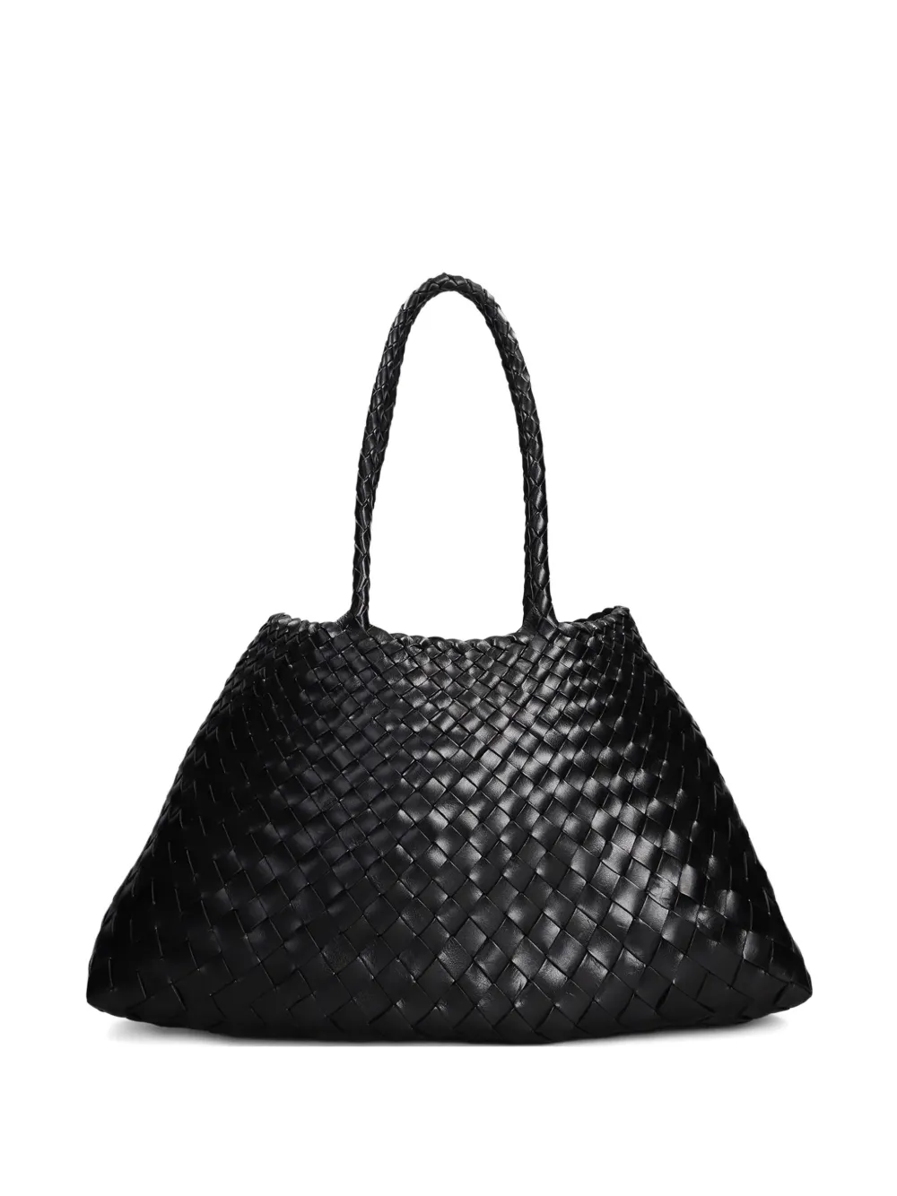 DRAGON DIFFUSION big Santa Croce black tote bag - Nero
