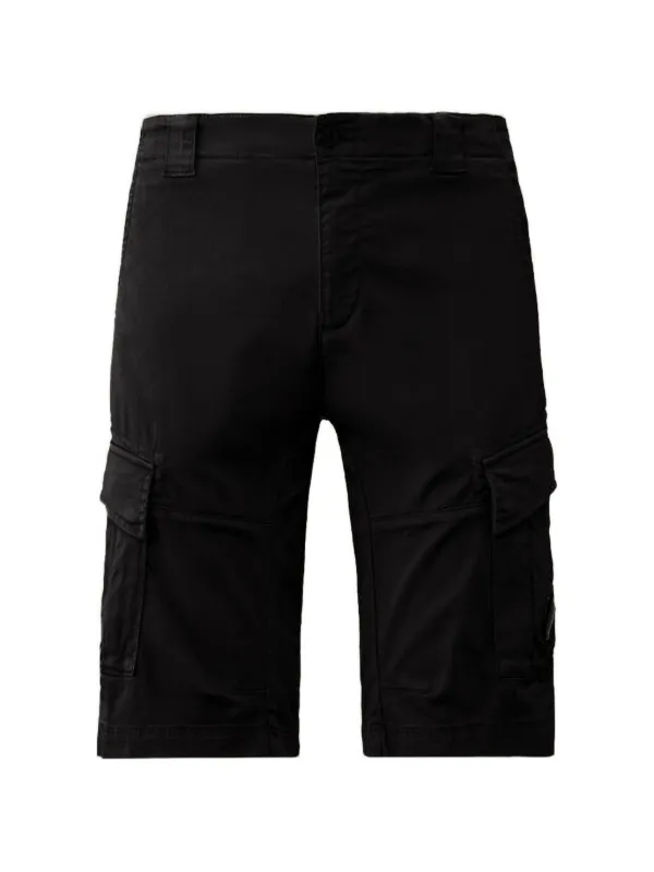 C.P. Company Stretch Sateen Cargo Lens Shorts in Blue