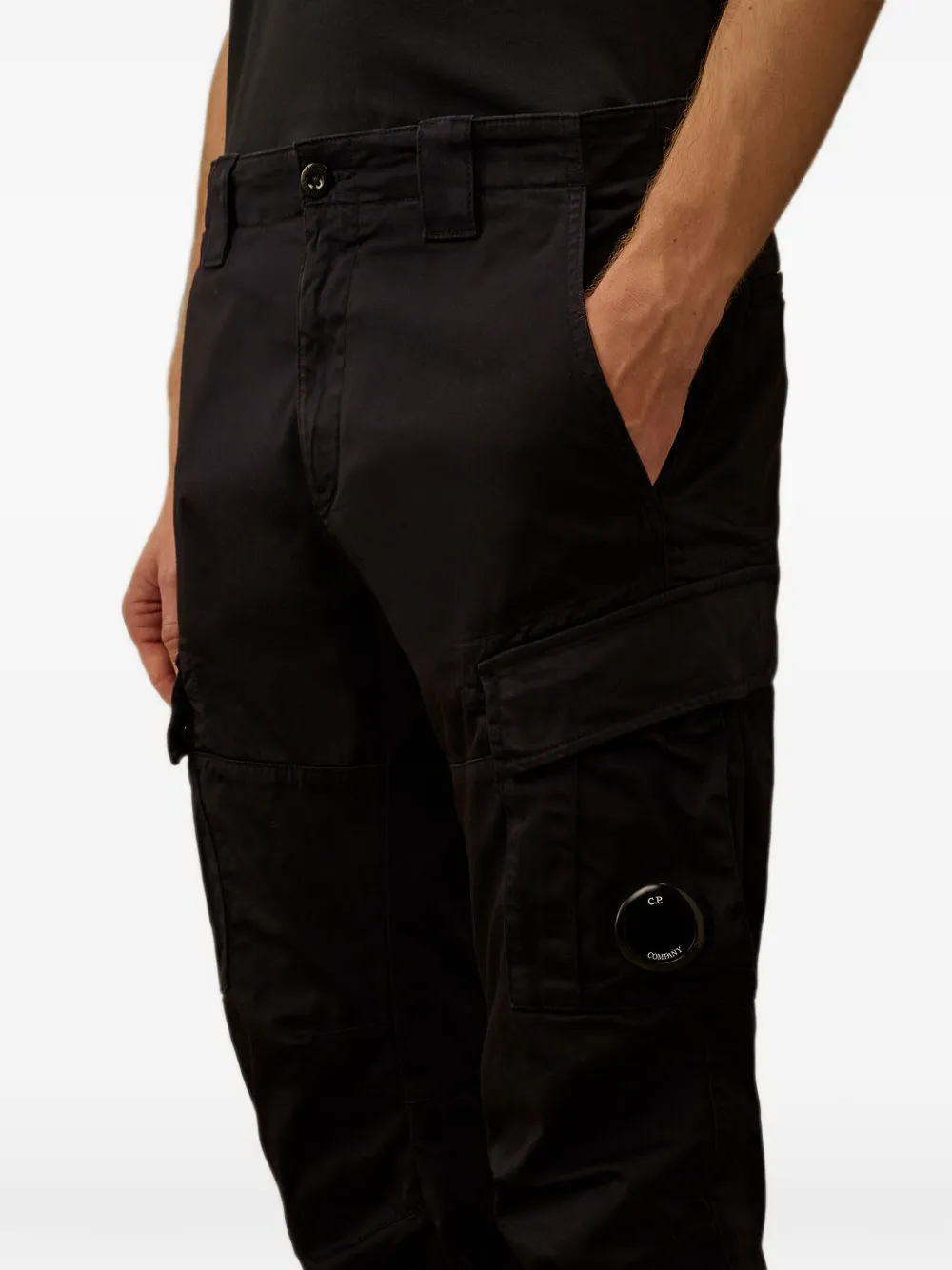 C.P. Company Katoenen broek met zak Blauw