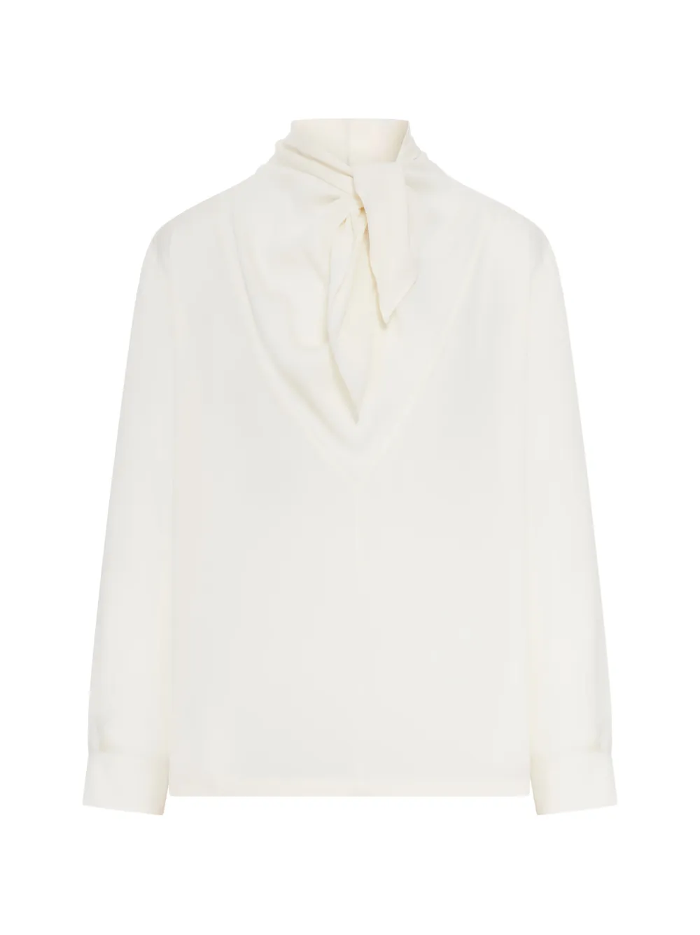Max Mara Blusa con collo lavallière - Toni neutri