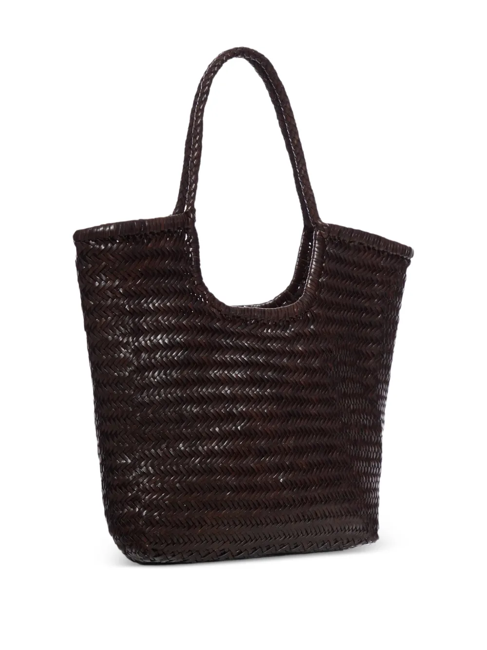  Dragon Diffusion Ns Diagonal Triple Jump Handwoven Tote Bag - Brown 
