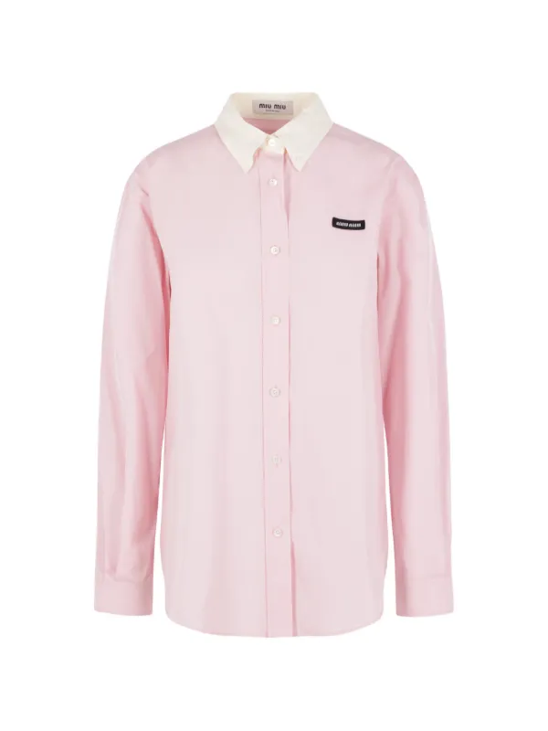 Miu Miu Collared Shirt in Pink